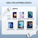 1HORA V8 Series TYPE C to Lightning 3A Cable1m White CAB258 - Image 4