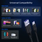 1HORA V8 Series 5A High Density PVC Data Cable USB TO C 2m  CAB269 - Image 6
