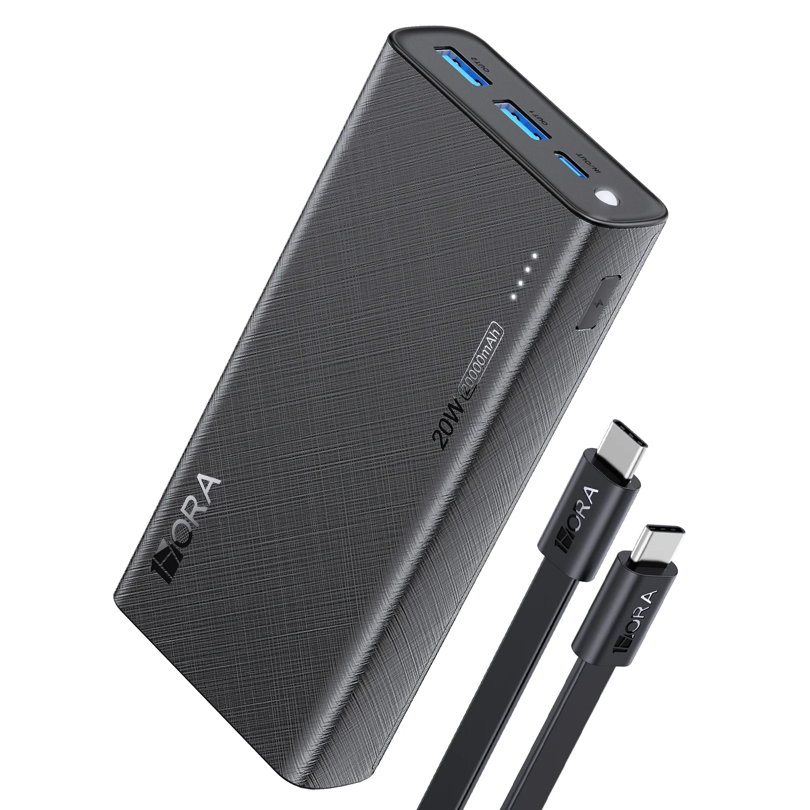 1Hora-Power-Bank-20000mAh-GAR158 1HORA GAR158 Power Bank 20000mAh With C to C Cable - Image 1